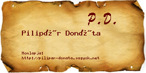 Pilipár Donáta névjegykártya